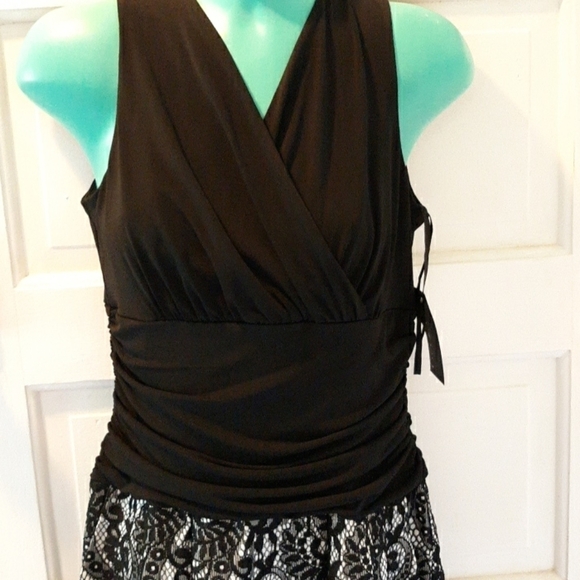 Enforcus 10 sleeveless formal black white - Picture 2 of 4